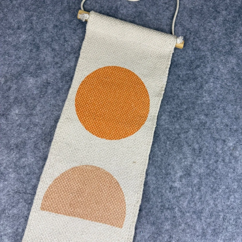 Urban Outfitters Woven Wall Hanging Sun Moon Boho Geometric Fringe Tapestry